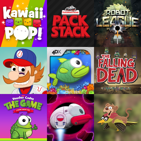 Image of assorted commercial games